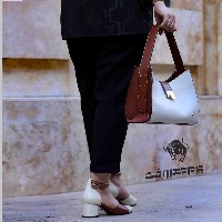 کفش مجلسی مدل ان43 رنگ شیری عسلی سایز 38