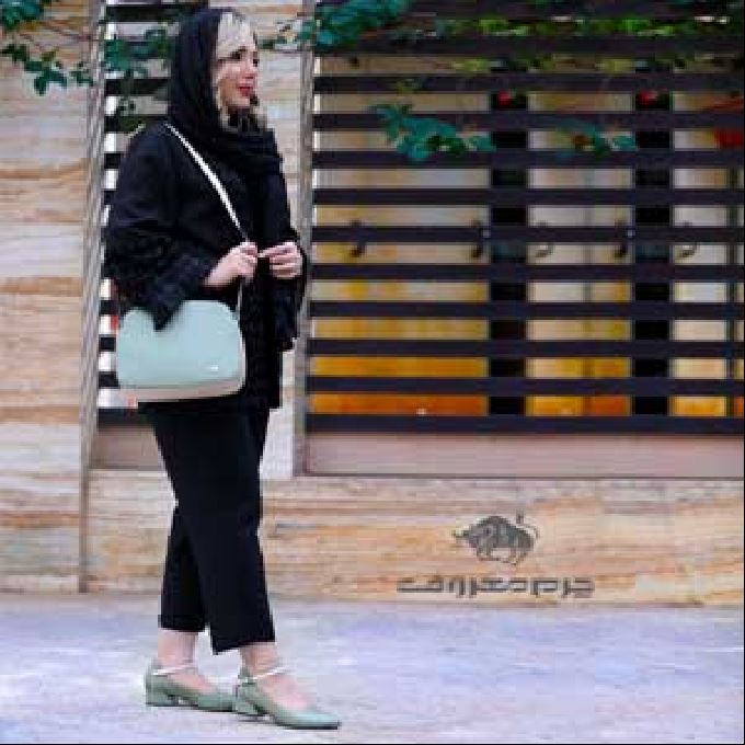 کفش مجلسی مدل آترین رنگ سبزکرم سایز 37