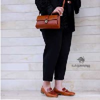 کیف اسپرت دوشی مدل ماری رنگ عسلی طرح پیتون