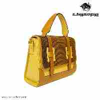 کیف روزمره مجلسی دستی دوشی کد1538رنگ زردلیزری
