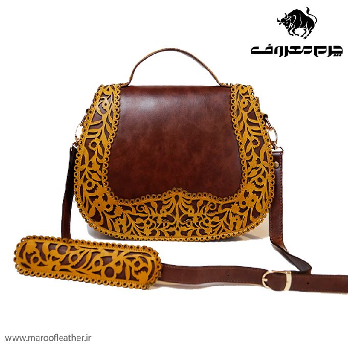 کیف روزمره مجلسی دستی دوشی کد1533رنگ خردلی