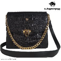 کیف مجلسی دستی ودوشی کد445رنگ مشکی پیتون