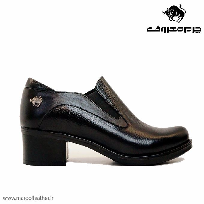 کفش اداری روزمره پاشنه سه سانت کد502رنگ مشکی سایز38